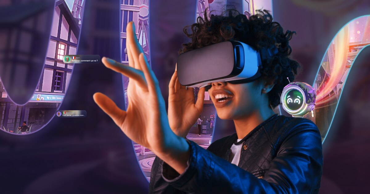 Learner in a VR session